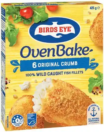 IGA Birds Eye Oven Bake Hoki Fish Fillets 425g Selected Varieties offer