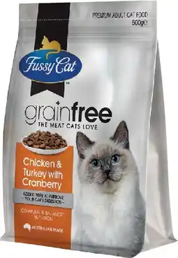 IGA Fussy Cat Grain Free Dry Cat Food 500g Selected Varieties offer