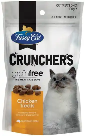 IGA Fussy Cat Grain Free Crunchers 100g Selected Varieties offer