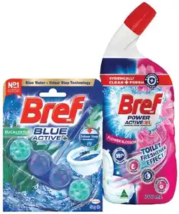 IGA Bref Rim Block Toilet Cleaner 42‑50g or Gel 600‑700mL Selected Varieties offer