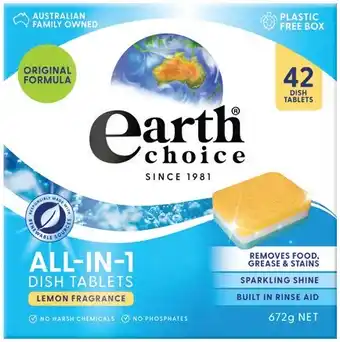 IGA Earth Choice Dishwashing Tablets 42 Pack offer