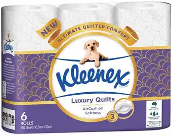 IGA Kleenex Luxury Quilts Toilet Tissues 6 Pack offer