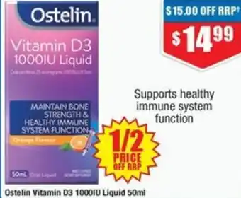 Chemist Warehouse Ostelin Vitamin D3 1000IU Liquid offer