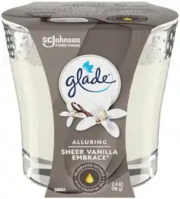 IGA Glade Fragrance Infused Candle 1 Pack Selected Varieties offer