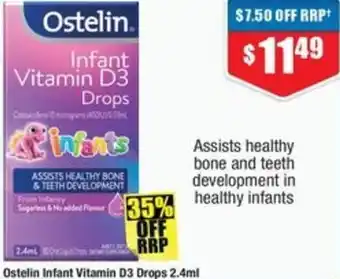 Chemist Warehouse Ostelin Infant Vitamin D3 Drops offer