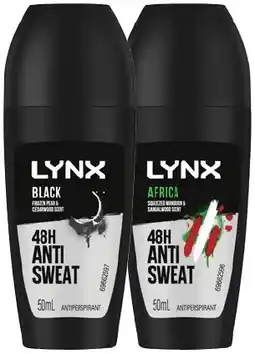 IGA Lynx Antiperspirant Roll‑On 50mL Selected Varieties offer