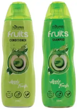 IGA Natures Organics Fruits Shampoo or Conditioner 500mL Selected Varieties offer