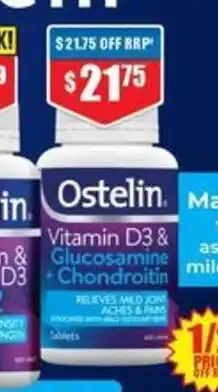 Chemist Warehouse Calcium & Vitamin D3 &  Glucosamine mild osteoarthritis +Chondroitin offer