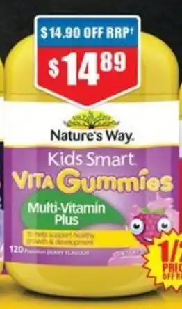 Chemist Warehouse Nature's Way. Kids Smart Multi-Vitamin Plus offer