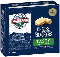 IGA Mainland On The Go Tasty Cheese & Crackers 4x30g offer