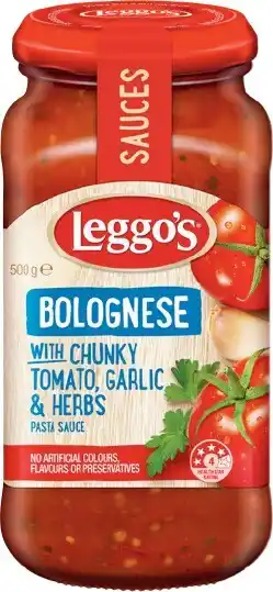 IGA Leggo’s Pasta Sauce 490‑500g Selected Varieties offer