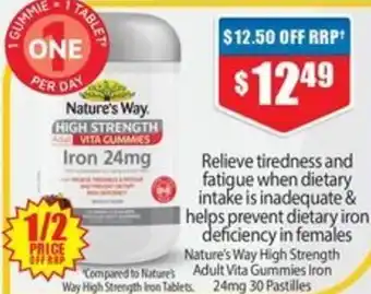 Chemist Warehouse Nature's way high strength as vita gummies offer