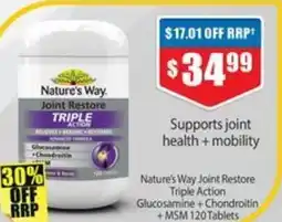 Chemist Warehouse Nature's Way Joint Restore Triple A offer