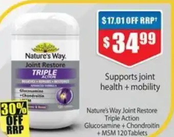 Chemist Warehouse Nature's Way Joint Restore Triple A offer