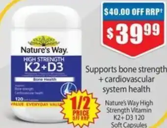 Chemist Warehouse Nature's Way K2+D3 offer