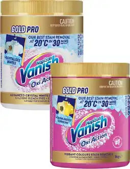 IGA Vanish NapiSan Gold Pro Oxi Action Stain Remover Powder 1kg Selected Varieties offer