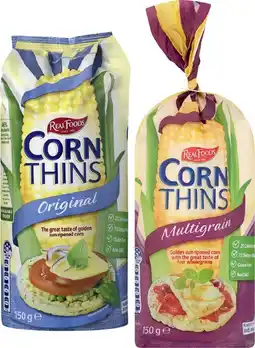 IGA Real Foods Rice or Corn Thins 125-150g Selected Varieties offer