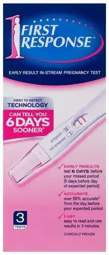 healthylife First Response Early Result Instream Pregnancy Test 3 Pack offer