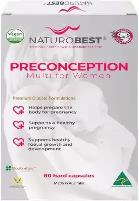 healthylife Naturobest Preconception Multi for Women 60 Capsules offer