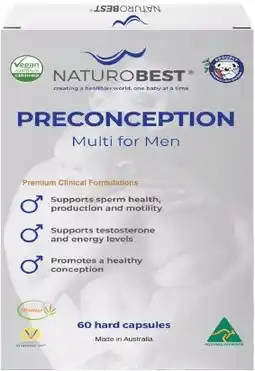 healthylife Naturobest Preconception Multi for Men 60 Capsules offer