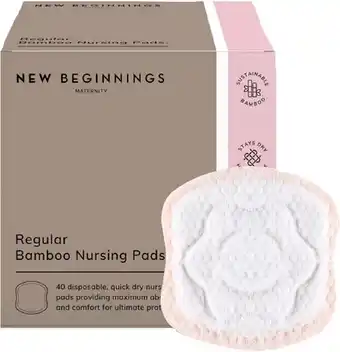 healthylife New Beginnings Regular Bamboo Nursing Pads 40 Pack offer