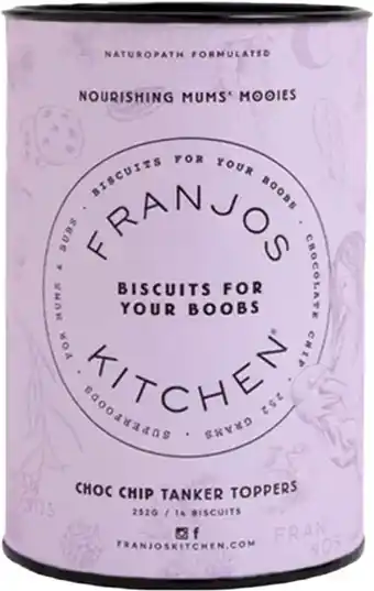 healthylife Franjos Kitchen Lactation Biscuits Choc Chip 250g offer