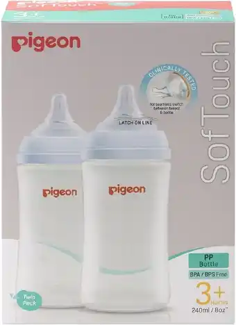 healthylife Pigeon SofTouch III PP Baby Bottle 2 x 240ml offer