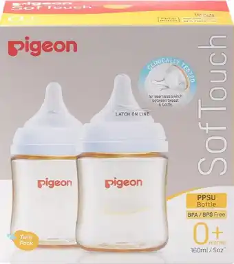 healthylife Pigeon SofTouch III PPSU Baby Bottle 2 x 160ml offer