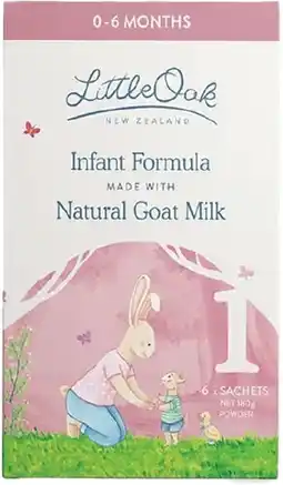 healthylife LittleOak Goat's Milk Infant Formula Stage 1 - 6 x 30g Sachets offer