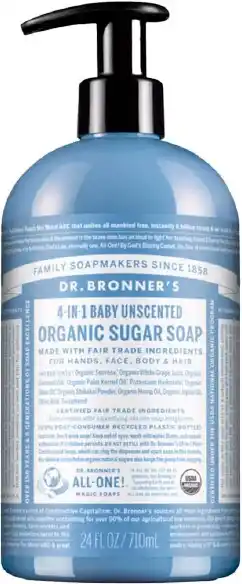 healthylife Dr Bronner's Organic Sugar Soap Baby Unscented 710ml offer