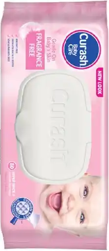 healthylife Curash Baby Fragrance Free 80 Baby Wipes offer