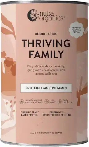 healthylife Nutra Organics Thriving Family Protein+ Double Choco 450g offer