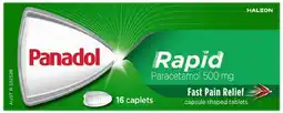 healthylife Panadol Rapid 500mg Paracetamol Pain Relief Caplets 16 Pack offer