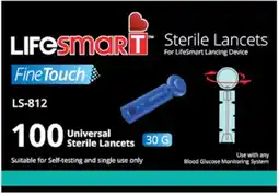 healthylife LifeSmart FineTouch Universal Sterile Lancets 100 Pack offer