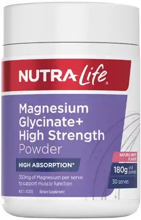 healthylife Nutra-Life Magnesium Glycinate Powder 180g offer