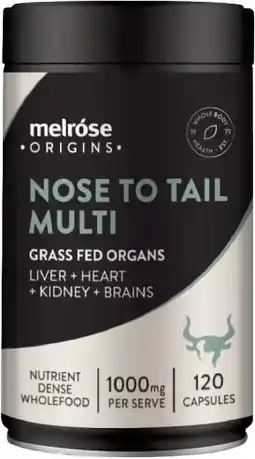 healthylife Melrose Origins Organ Meat Nose to Tail Multi 120 Capsules offer