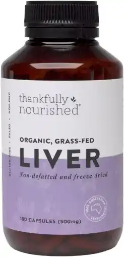 healthylife Thankfully Nourished Australian Organic Liver 180 Capsules offer