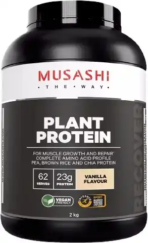 healthylife Musashi Plant Protein Powder Vanilla 2kg offer