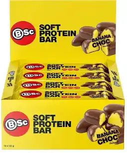 healthylife BSc Bodyscience Soft Protein Bar Banana Chocolate Box - 12 x 55g offer