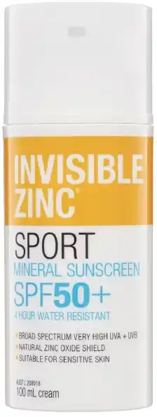 healthylife Invisible Zinc Sunscreen 4 Hour Water Resistant SPF50+ 100ml offer