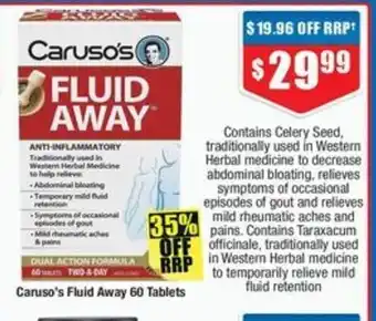 Chemist Warehouse Caruso's Fluid Away offer