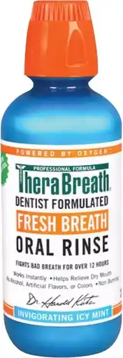 healthylife TheraBreath Fresh Breath Oral Rinse Icy Mint 473ml offer