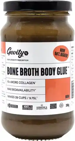 healthylife Gevity Rx Bone Broth Body Glue Burn 390g offer