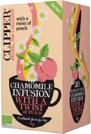 healthylife Clipper Chamomile Infusion with a Twist of Peach 20 Tea Bags offer