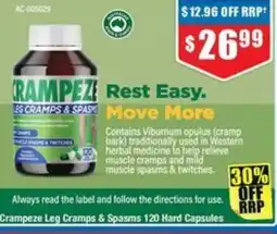 Chemist Warehouse Rampez rest easy leg cramps & Spasms offer