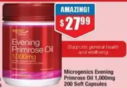 Chemist Warehouse Microgenics Evening Primrose Oil offer