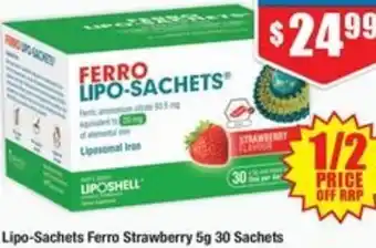 Chemist Warehouse Lipo-Sachets Ferro Strawberry offer