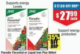 Chemist Warehouse Floradix Floravital or Liquid Iron Plus offer