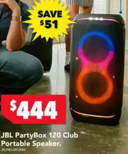 Harvey Norman JBL PartyBox 120 Club Portable Speaker offer