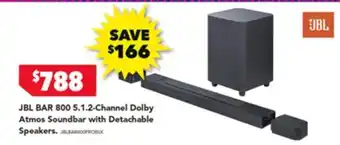 Harvey Norman JBL BAR 800 51 2Channel Dolby Atmos Soundbar with Detachable Speakers offer